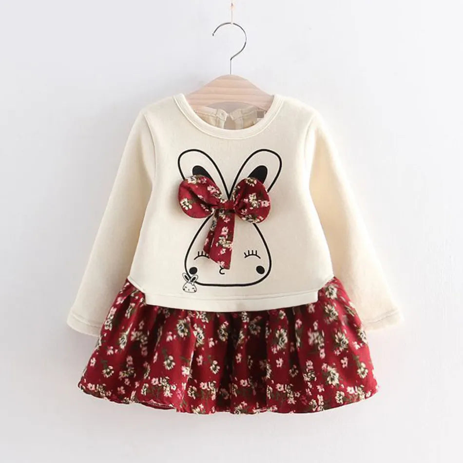 Baby / Toddler Bunny Print Floral Dresses