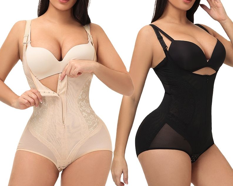 Zip Front Shapewear Bodysuit