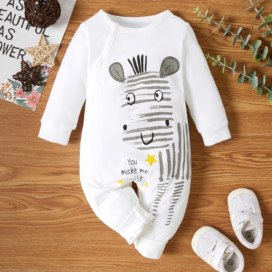 100% Cotton Baby Zebra Print Jumpsuit NZ - Yara clothing nz