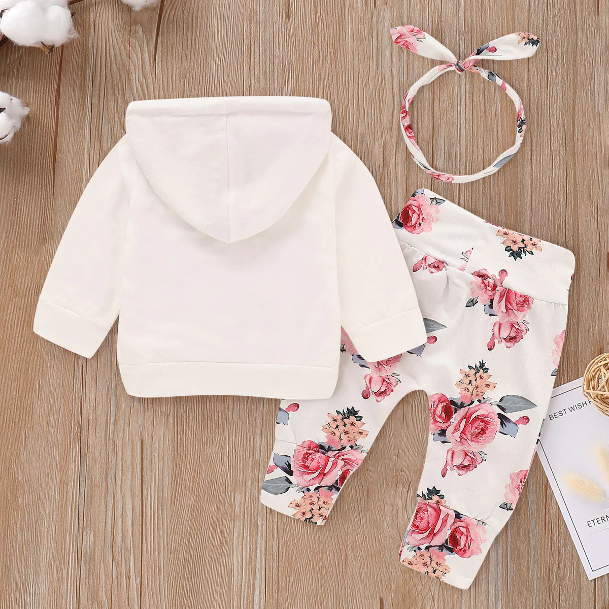 Baby Hoodie and Pants Cotton 3-piece Set