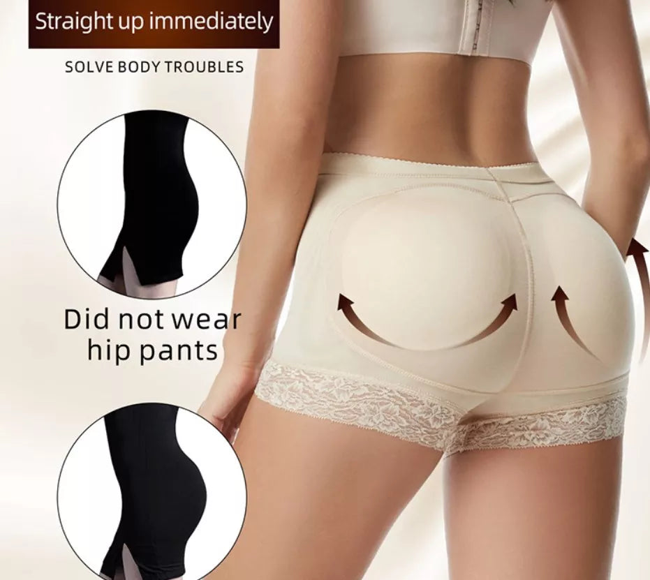Butt Pads Underwear for Women Booty Padded Lace Panties Shape The Buttocks  Plump Curve Buttock and Hip Enhancer Shapewear Shorts